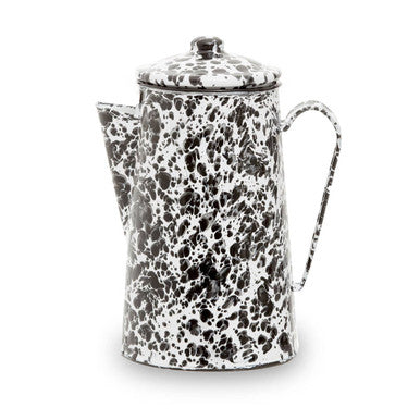 Black and White Patterned Coffee Pot