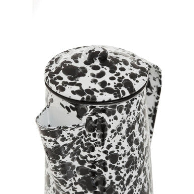 Black and White Patterned Coffee Pot
