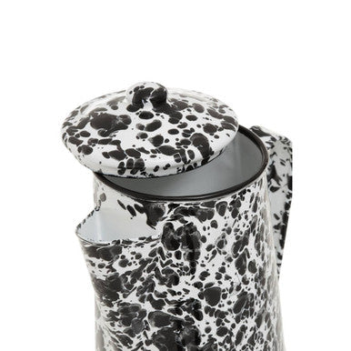 Black and White Patterned Coffee Pot