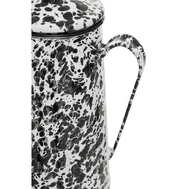 Black and White Patterned Coffee Pot
