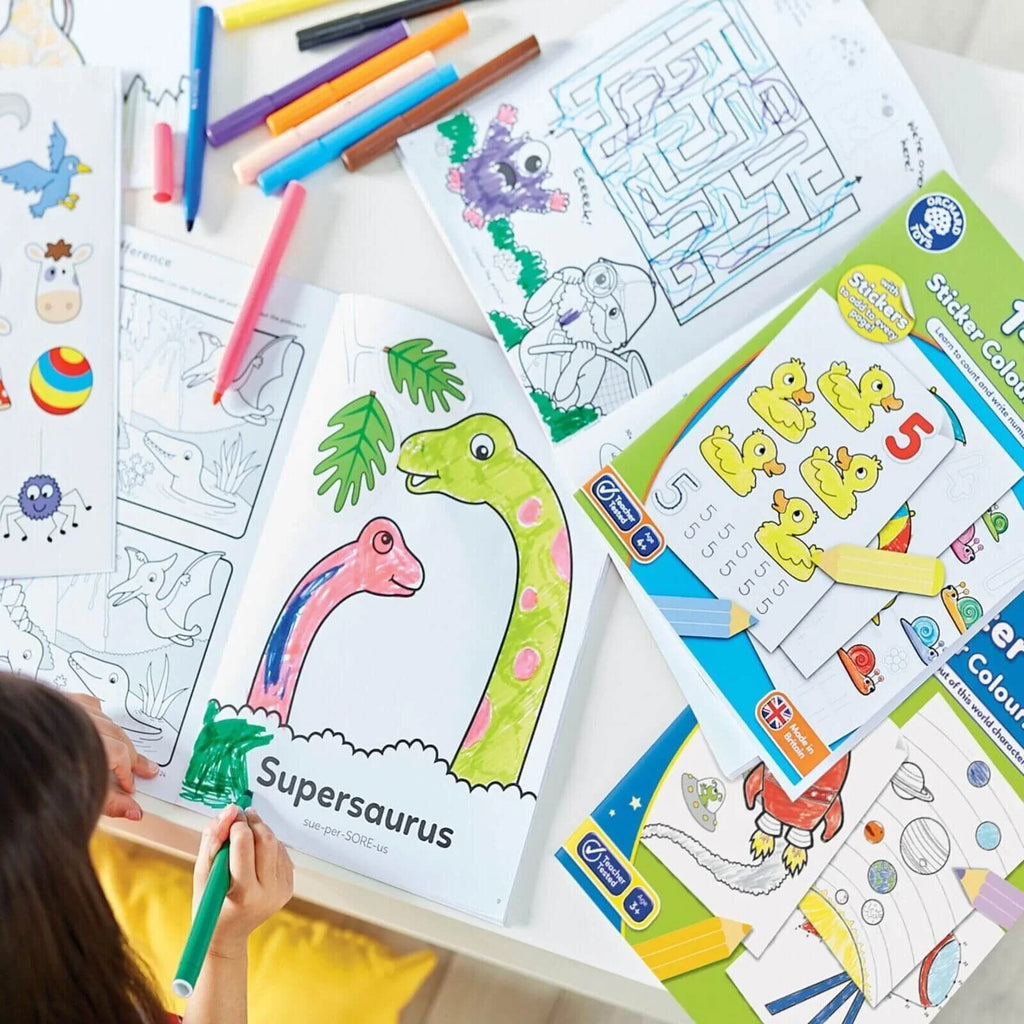 Numbers 1 to 20 Colouring and Sticker Activity Book