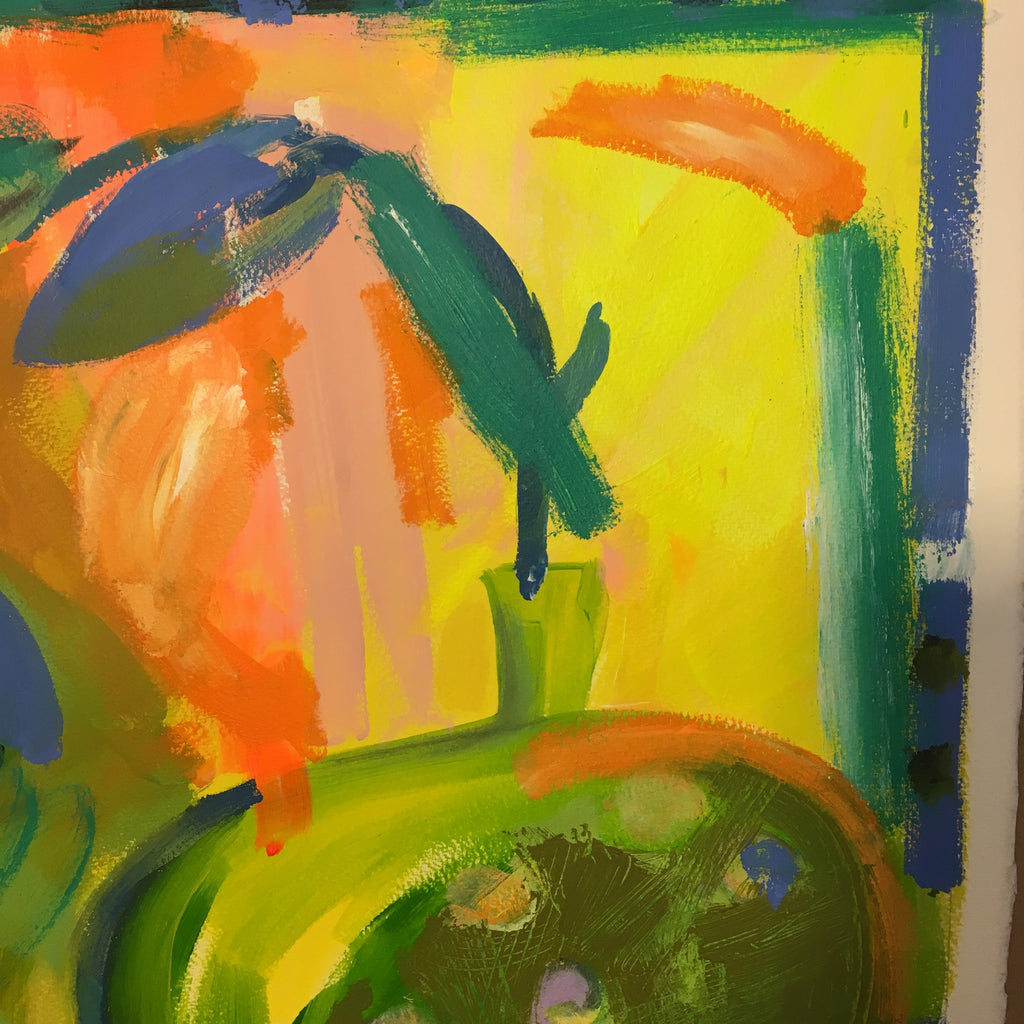 Tulip Painting Original Gouache and Watercolour