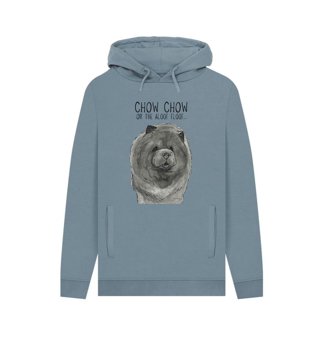 Blue Chow Chow Men's Hoodie with Aloof Floof Design