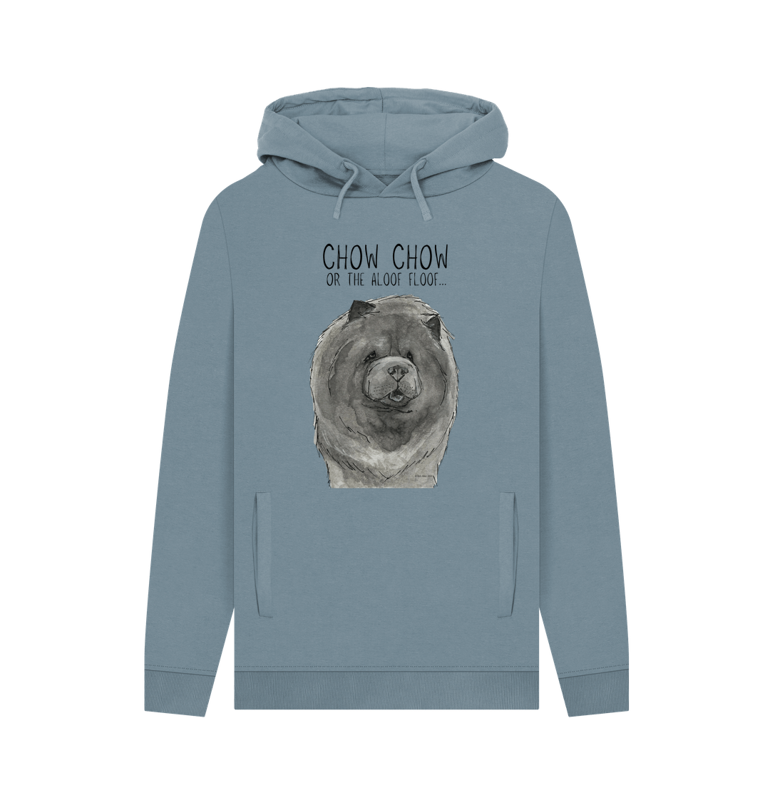 Blue Chow Chow Men's Hoodie with Aloof Floof Design
