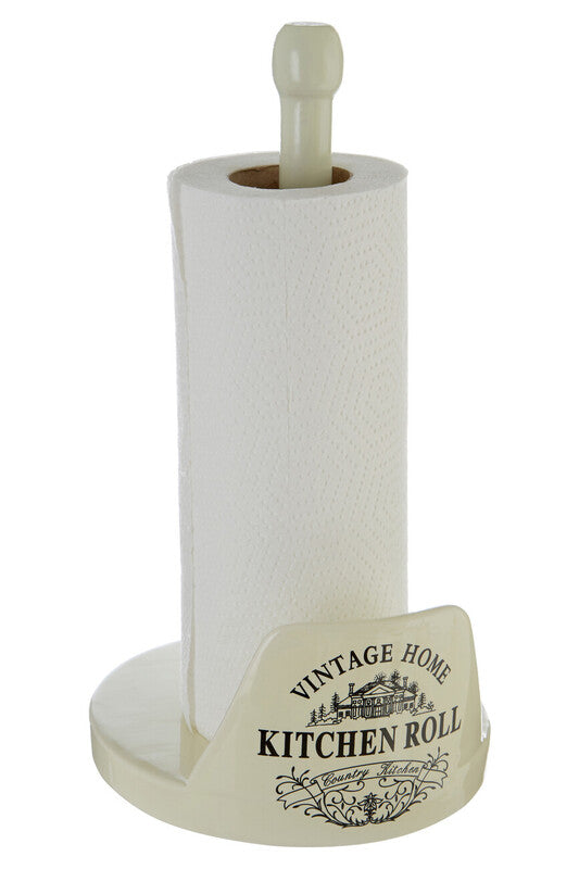 Vintage Cream Kitchen Roll Holder