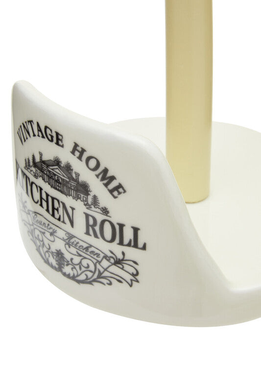 Vintage Cream Kitchen Roll Holder