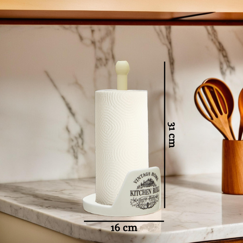 Vintage Cream Kitchen Roll Holder
