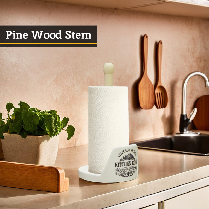 Vintage Cream Kitchen Roll Holder