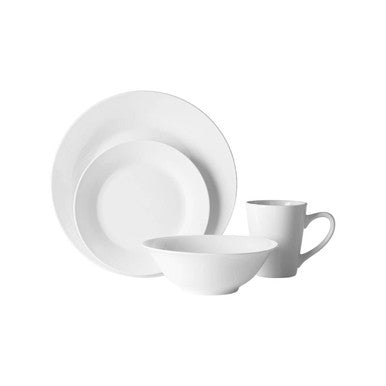 16 Piece White Porcelain Dinner Set