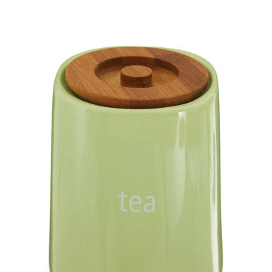 Green Ceramic Tea Canister