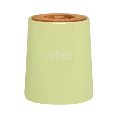 Green Ceramic Coffee Canister
