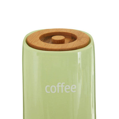 Green Ceramic Coffee Canister