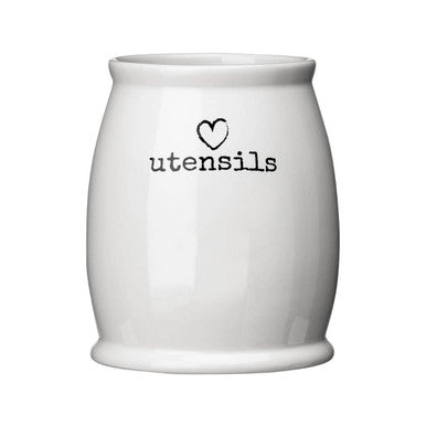 White Ceramic Utensil Holder