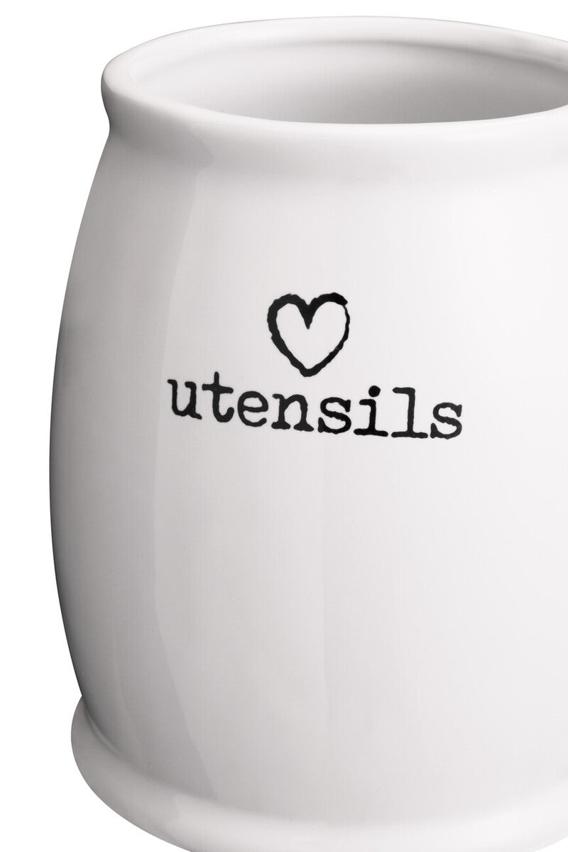 White Ceramic Utensil Holder