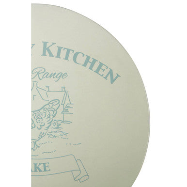 Cream Cake Stand with Hen Motif