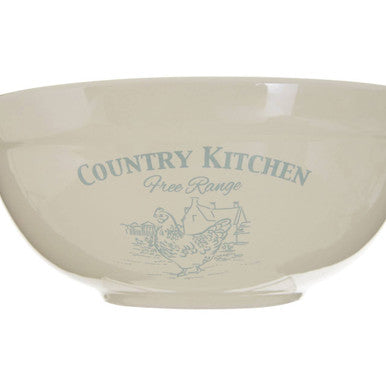 Country Kitchen Mixing Bowl in Blue and Cream