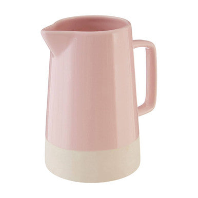 Pink Water Jug with White Accents