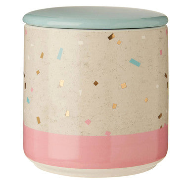 Medium Fine Earthenware Grey Pink Storage Canister