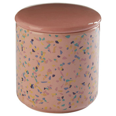 Medium Pink Terrazzo Storage Canister