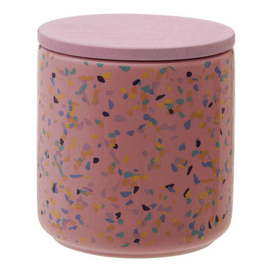 Medium Pink Terrazzo Storage Canister