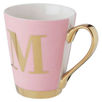 Frosted Pink M Monogram Mug