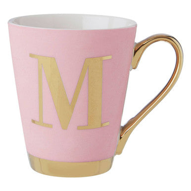 Frosted Pink M Monogram Mug