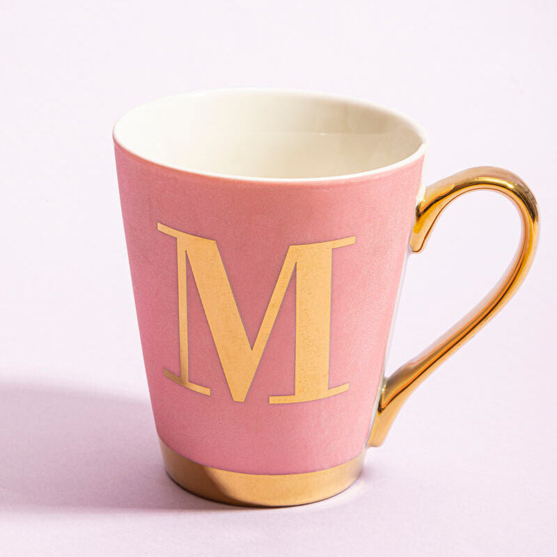 Frosted Pink M Monogram Mug
