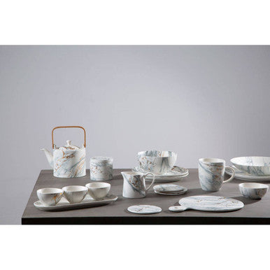 Marble Luxe Dip Bowls with Tray Set