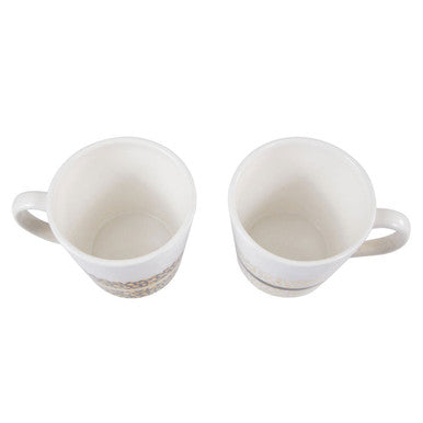 Set of Two Leopard Print Mugs