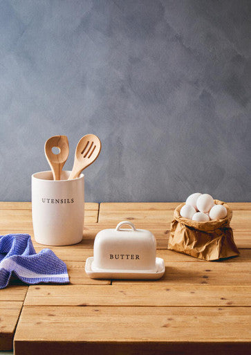 Cream Large Butter Dish