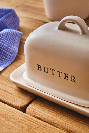 Cream Large Butter Dish