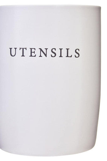 Cream Farmhouse Utensil Holder