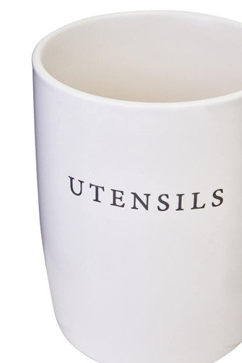 Cream Farmhouse Utensil Holder