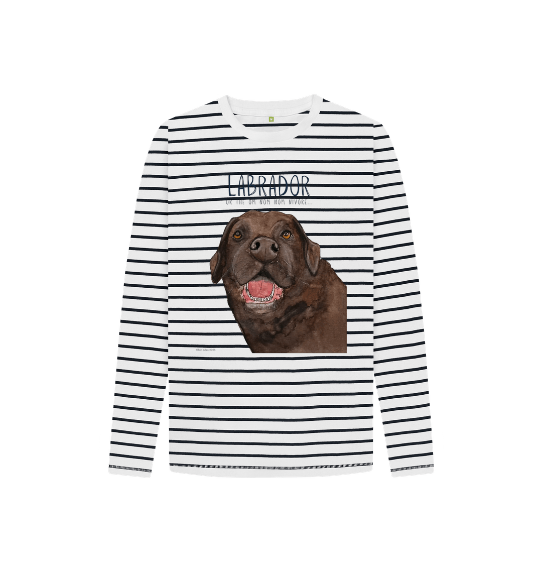 Snack Seeker Stripes Chocolate Labrador Breton Top