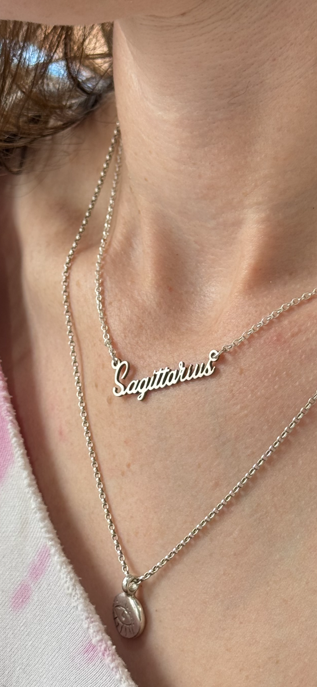Star Sign Name Necklace in Sterling Silver