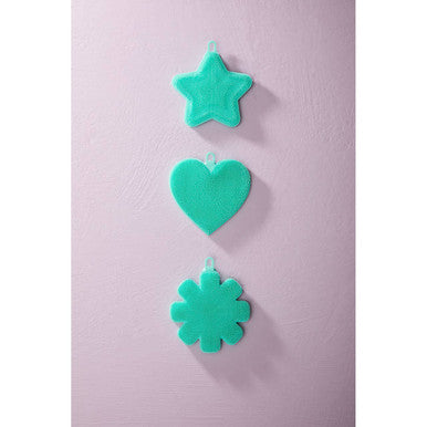 Set of 3 Teal Silicone Dish Scrubbers