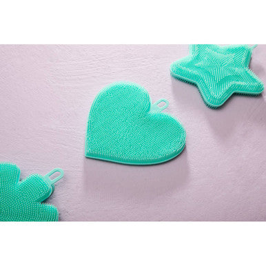 Set of 3 Teal Silicone Dish Scrubbers