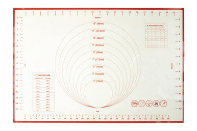 Red Trim Baking Mat for Home Bakers