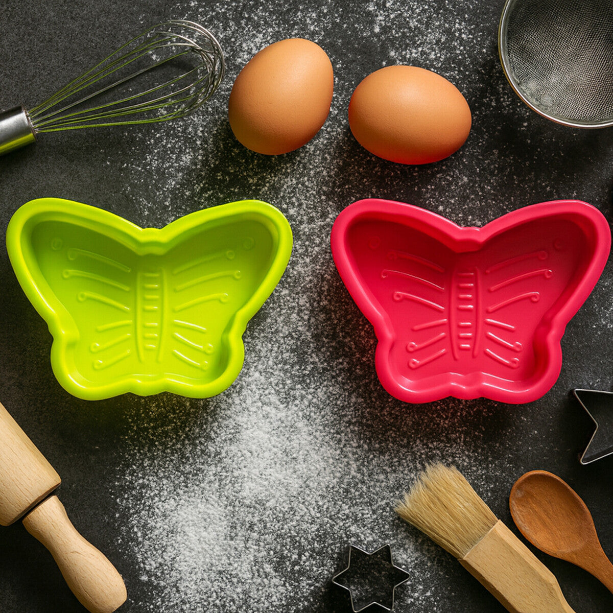 Silicone Butterfly Cake Moulds Set of Two