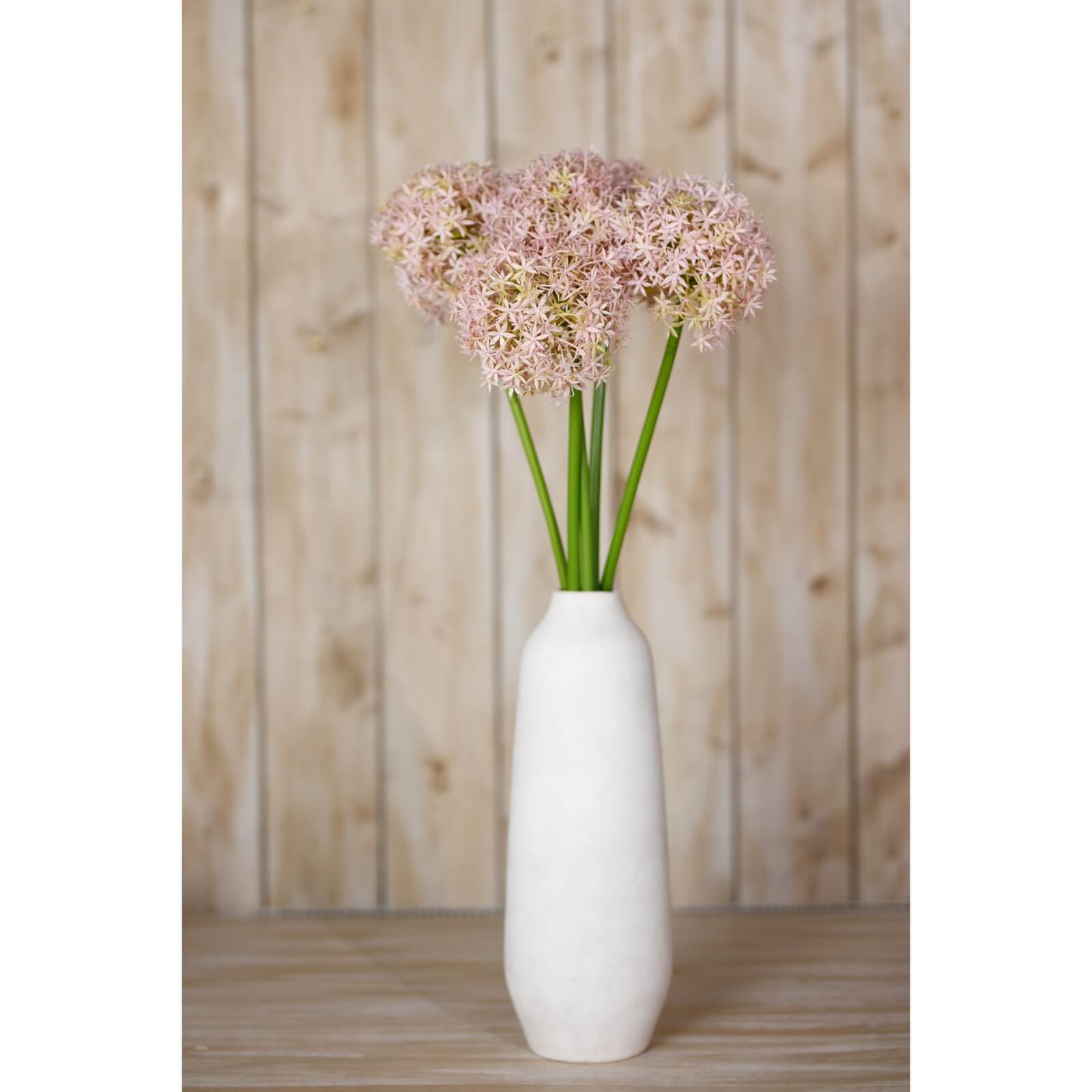 Lifelike lavender faux allium stem, 35.4 tall with 8.3 spherical bloom, perfect for elegant floral arrangements by sostter at brixbailey.com