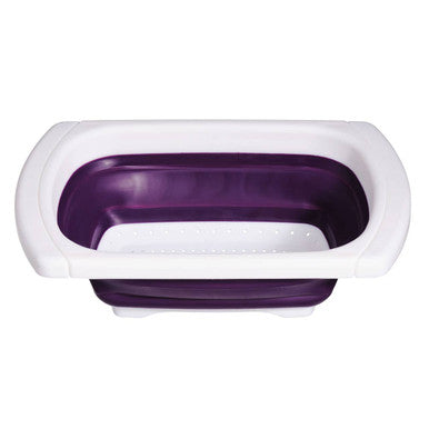 Purple Over Sink Collapsible Colander