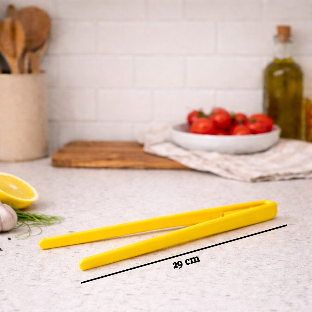 Yellow Silicone Kitchen Tongs