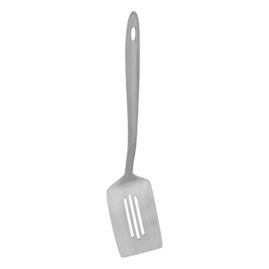 Brushed Stainless Steel Slotted Turner
