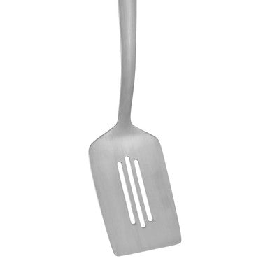 Brushed Stainless Steel Slotted Turner
