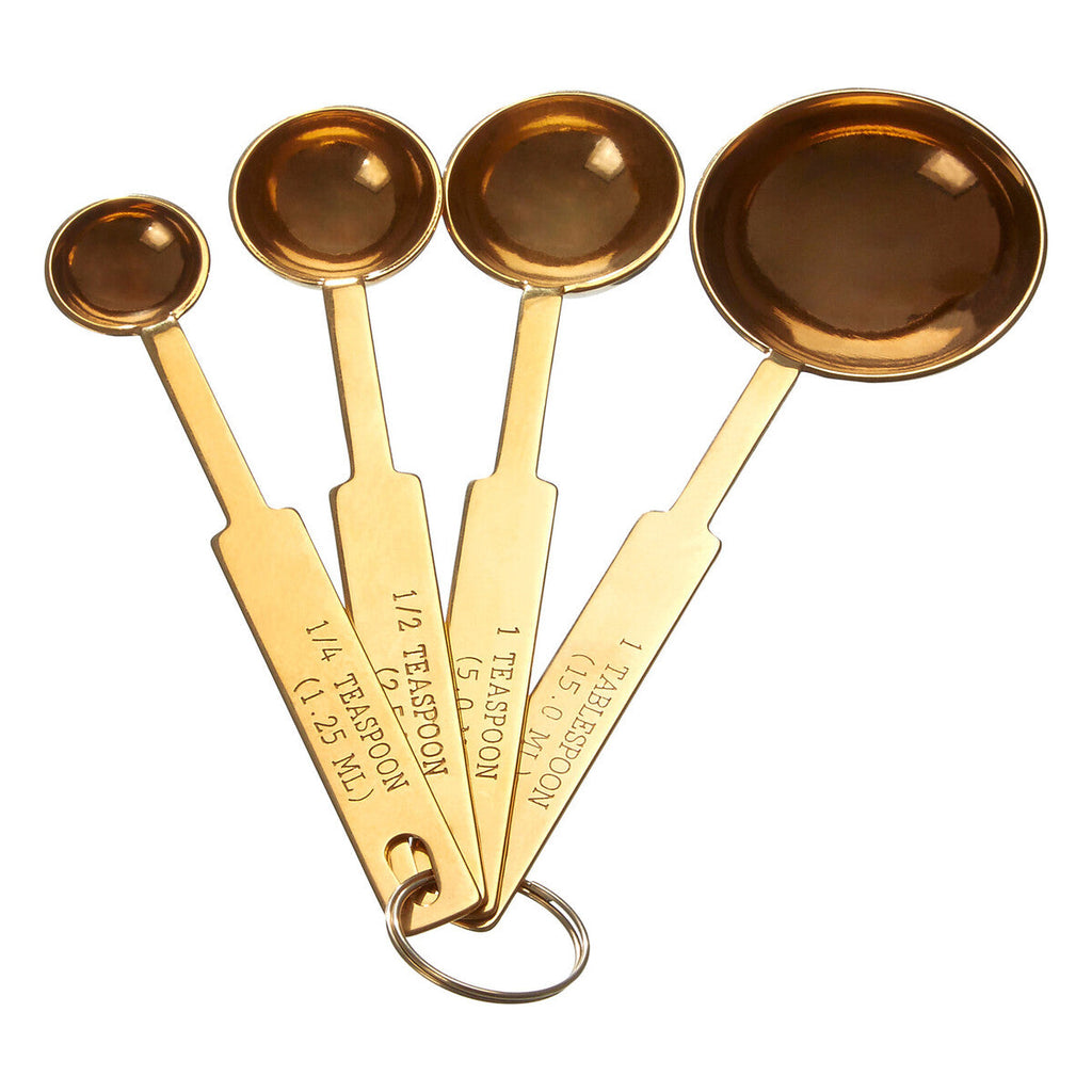 Gold Finish Measuring Spoons Set