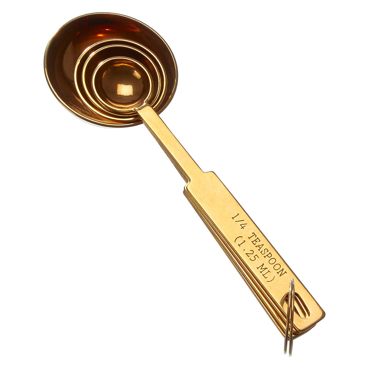 Gold Finish Measuring Spoons Set