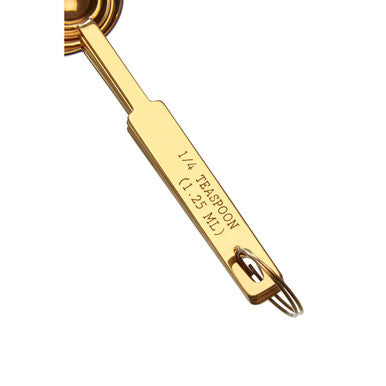 Gold Finish Measuring Spoons Set