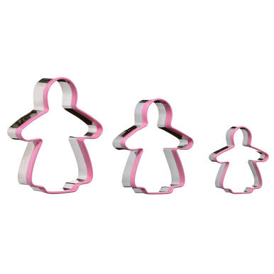 Gingerbread Lady Cookie Cutter Set - 3 Piece Nesting Design