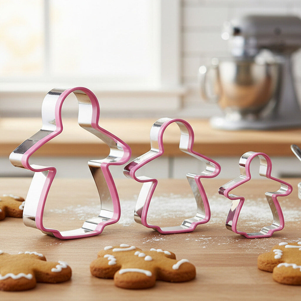 Gingerbread Lady Cookie Cutter Set - 3 Piece Nesting Design