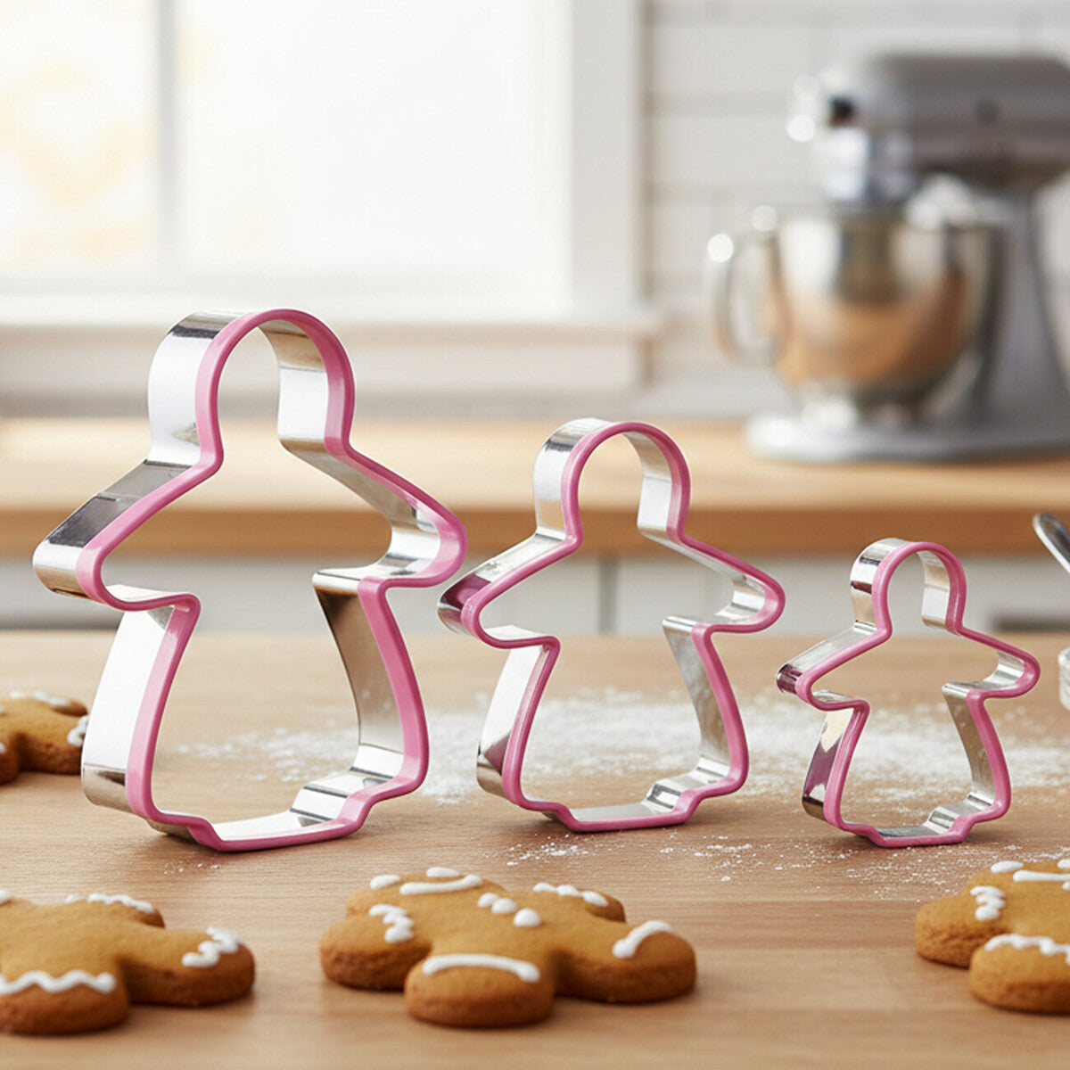 Gingerbread Lady Cookie Cutter Set - 3 Piece Nesting Design